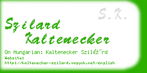 szilard kaltenecker business card